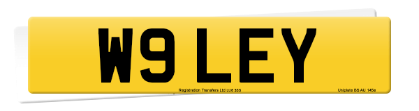 Registration number W9 LEY